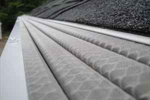 Close up of gutter protection gaurds by Leaf Solution